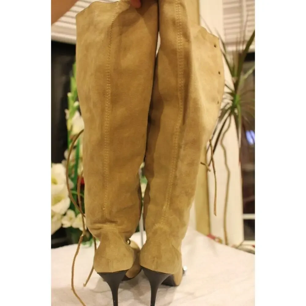 MICHAEL KORS MAE IN ITALY LACED UP BOOTS SIZE 7 (BOT1400